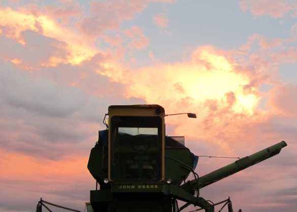 Sunset and combine 1